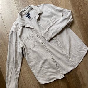 Beige Herringbone Shacket